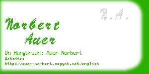norbert auer business card